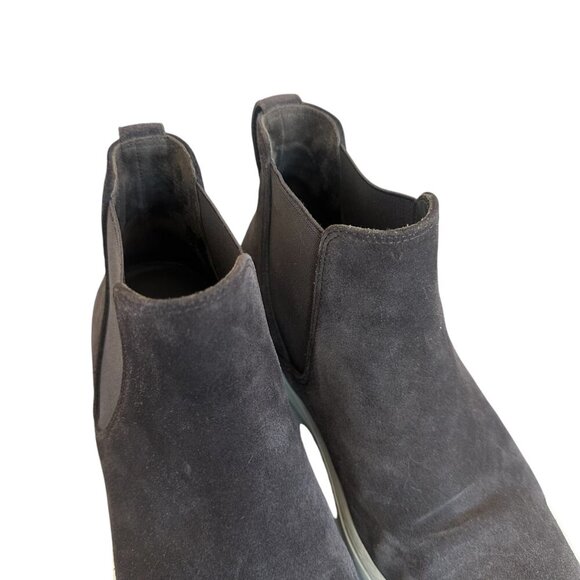 Vince Newlyn Suede Leather Pull-on Booties High Top Sneakers Grey Size 7 Women's - Picture 5 of 11